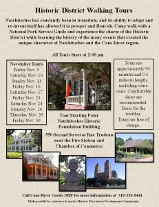 Historic District Walking Tours being offered in November