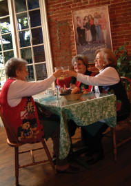 Enjoying Friends in the Historic District